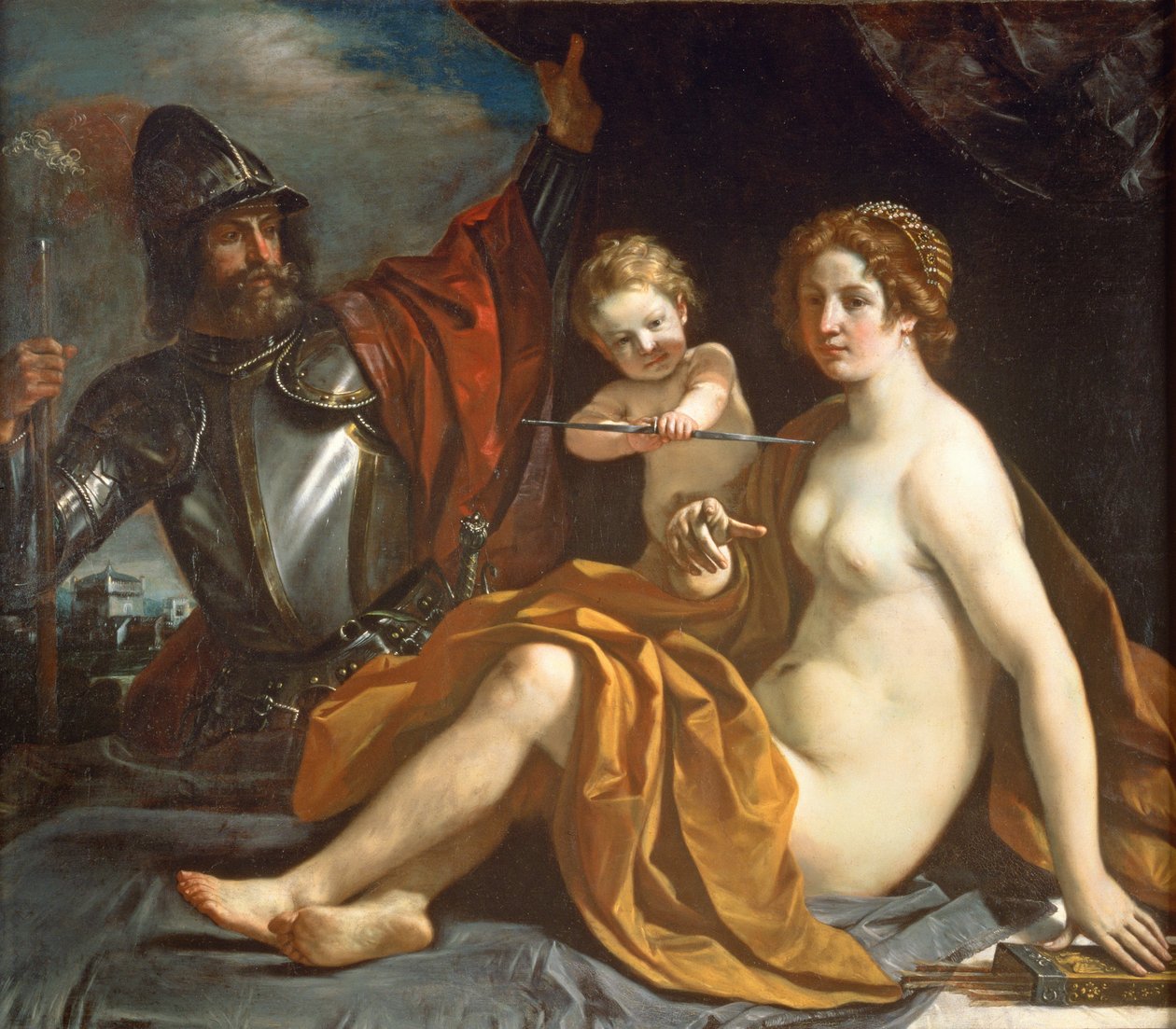 Vénusz, Mars és Ámor alkotó: Giovanni Francesco Barbieri