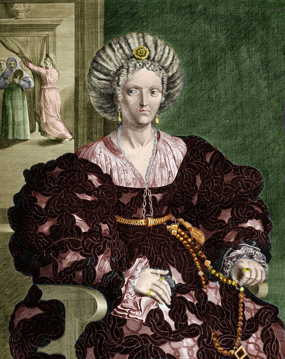 Lucrece Borgia portréja, Olaszország alkotó: Guercino (1591 1666) (after)