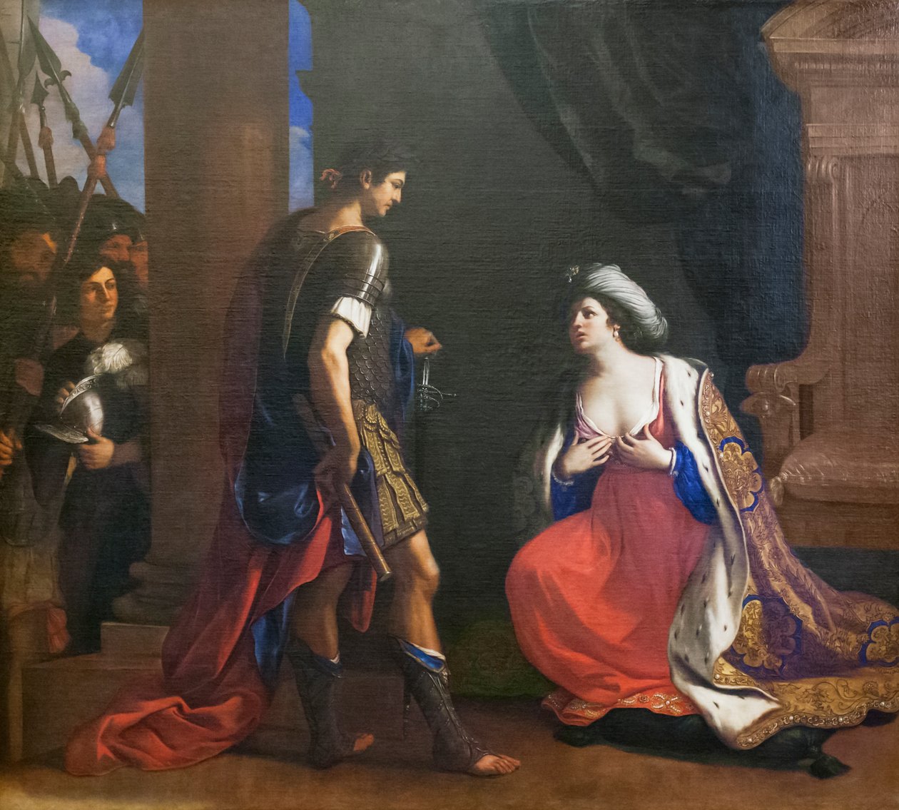 Kleopátra Octavianus előtt alkotó: Guercino (1591 1666)