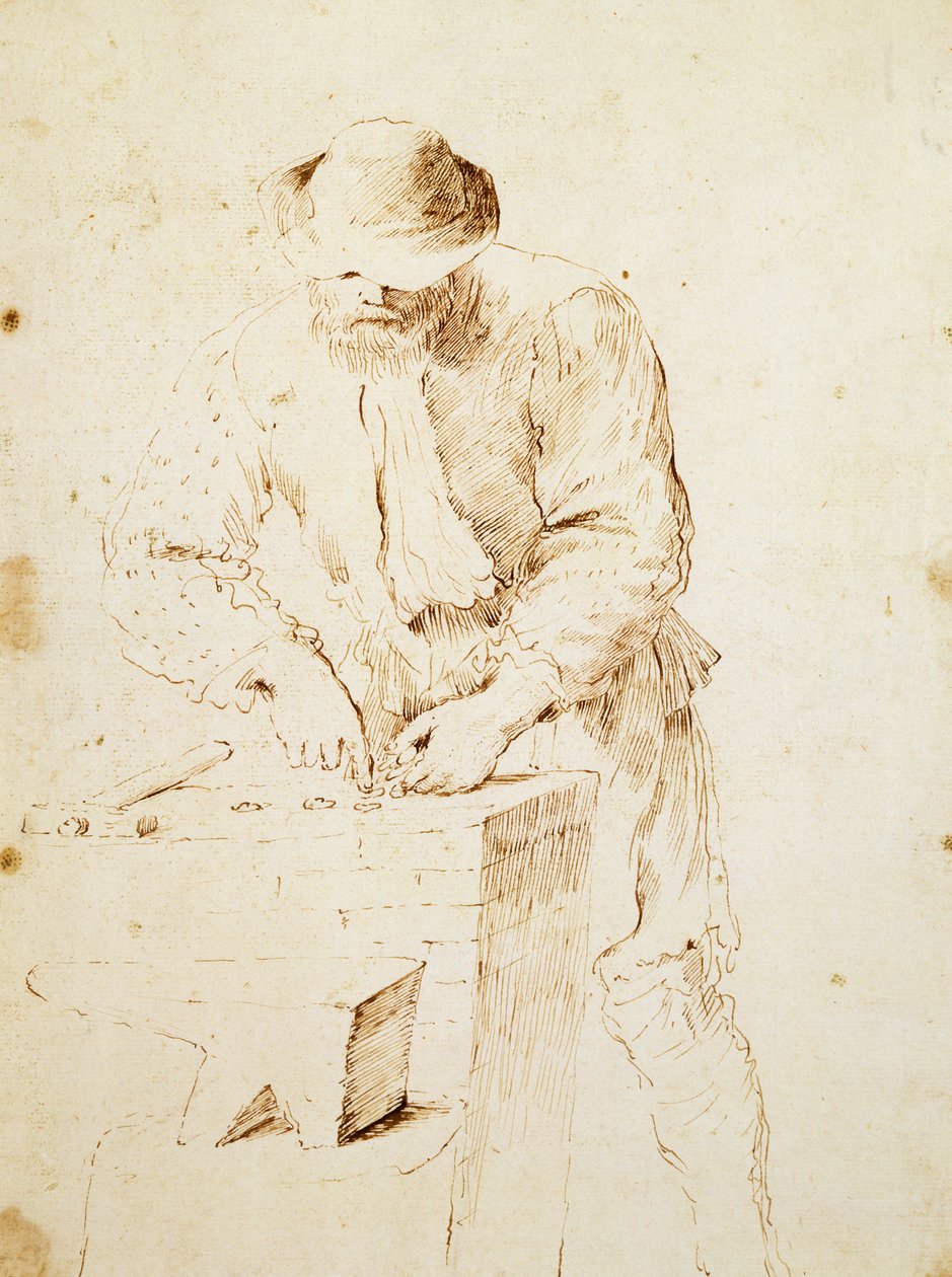 Pénzverő, Giovanni Francesco Barbieri, Guercino néven ismert (1591-1666), Rajz, Olaszország alkotó: Guercino