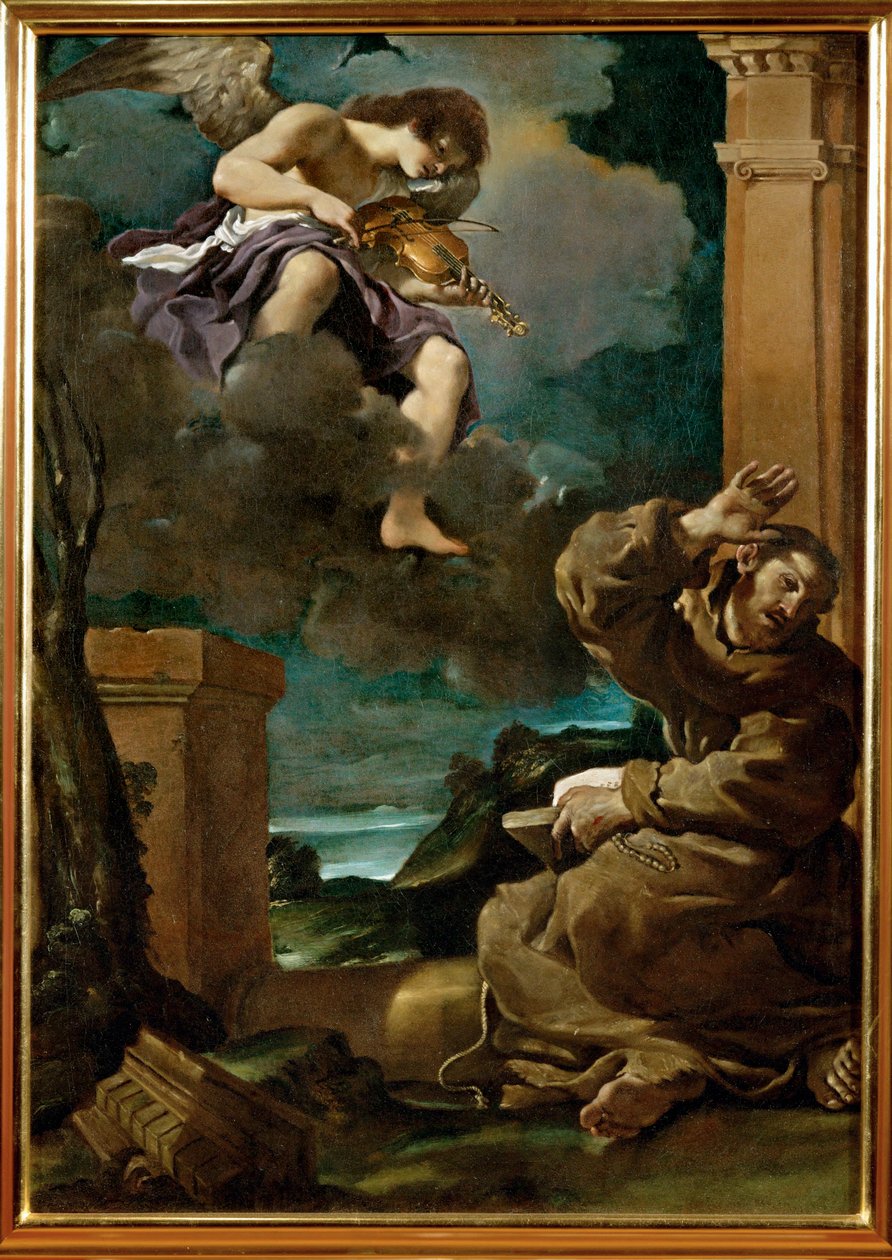 Ecstasy of Saint Francis of Assissi ... (festmény, vászon) alkotó: Guercino (1591-1666)