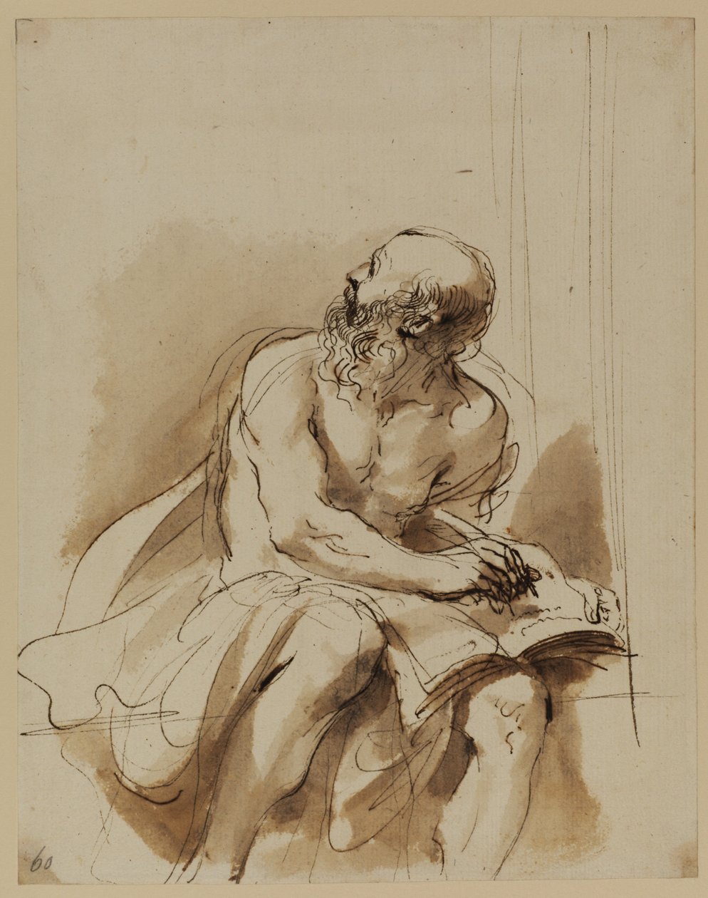 Szent Jeromos ülő alakja alkotó: Guercino (1591 1666)