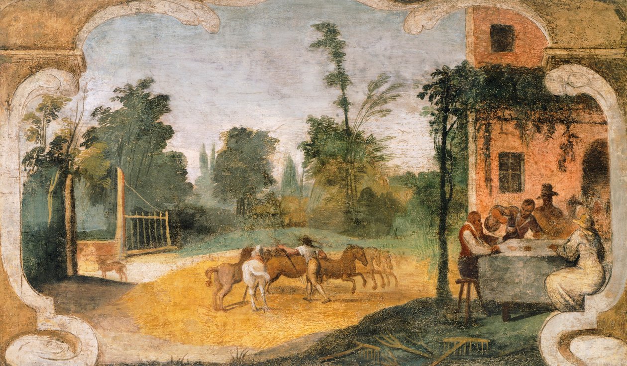 A cséplés, Giovanni Francesco Barbieri, Guercino (1591-1666). alkotó: Guercino