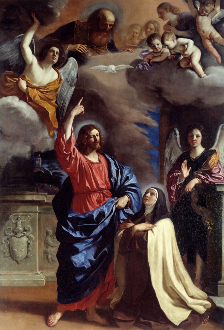 Krisztus megjelenik Szent Teréznek Giovanni Francesco Barbieri festménye dit Il Guercino (A Guerchin) alkotó: Guercino