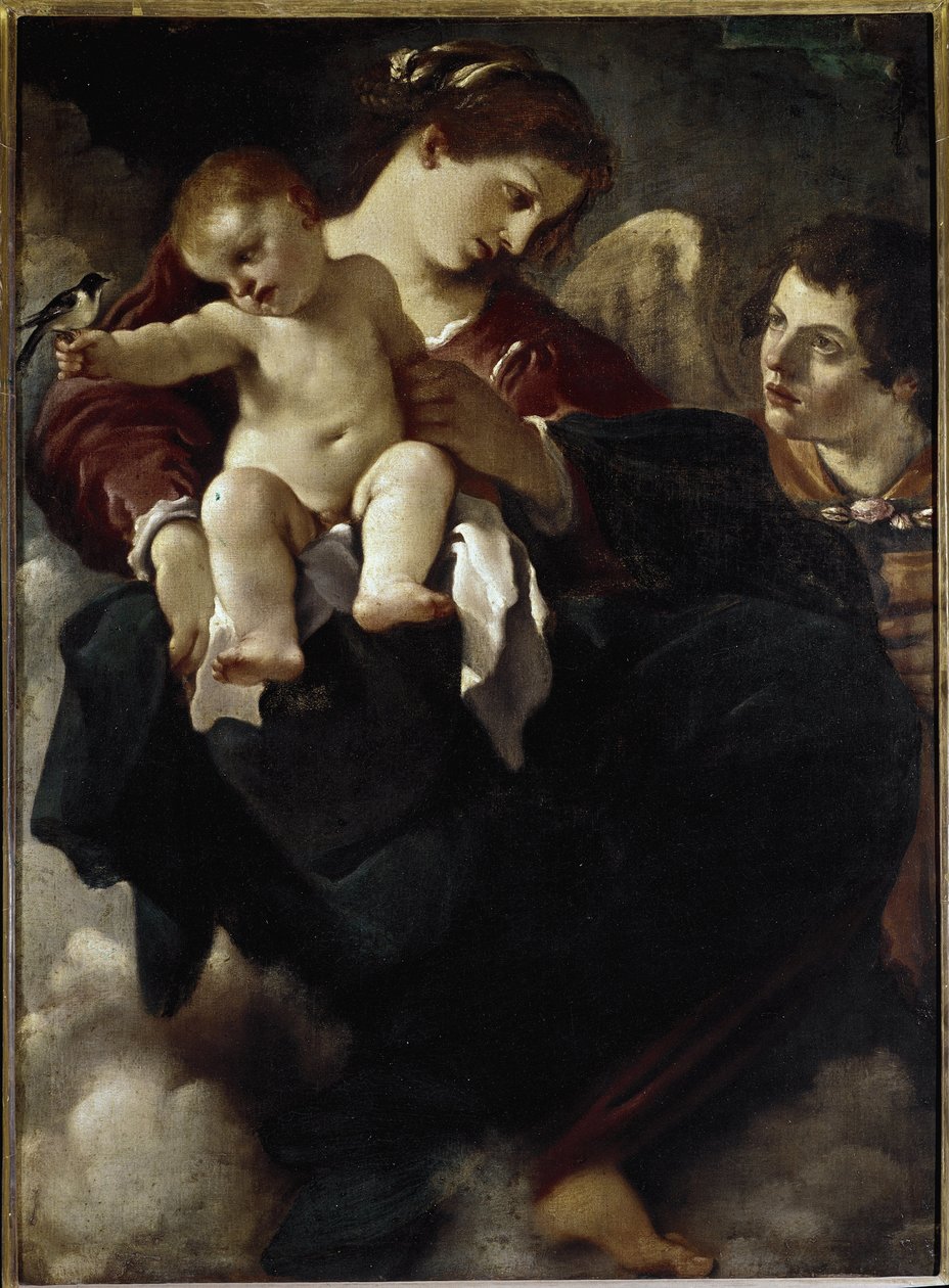 Fecske Szűzanya - Olaj, vászon alkotó: Guercino