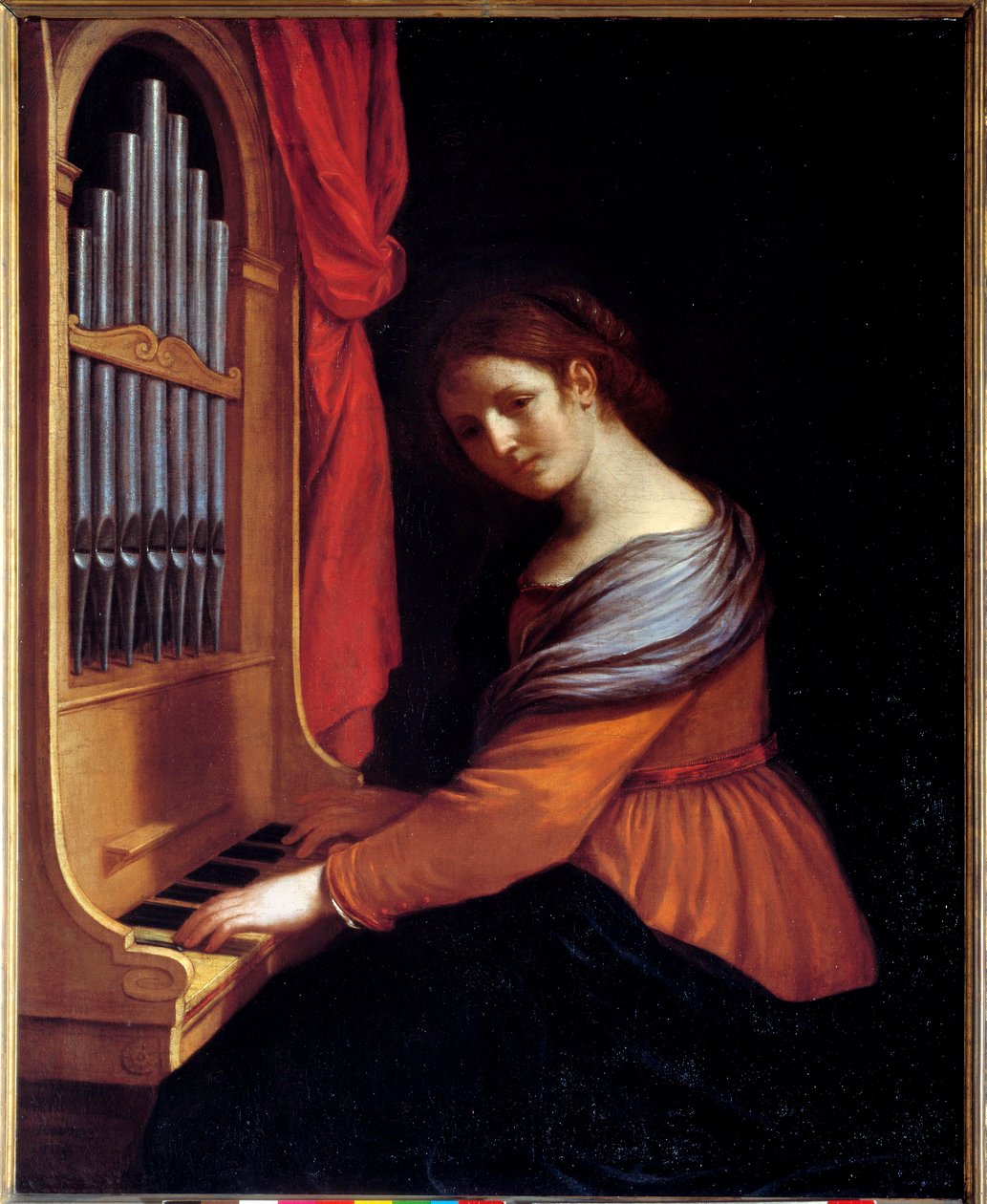 Szent Cecile. Barbieri Giovanni Francesco dit Le Guerchin festménye (1591-1666) alkotó: Guercino