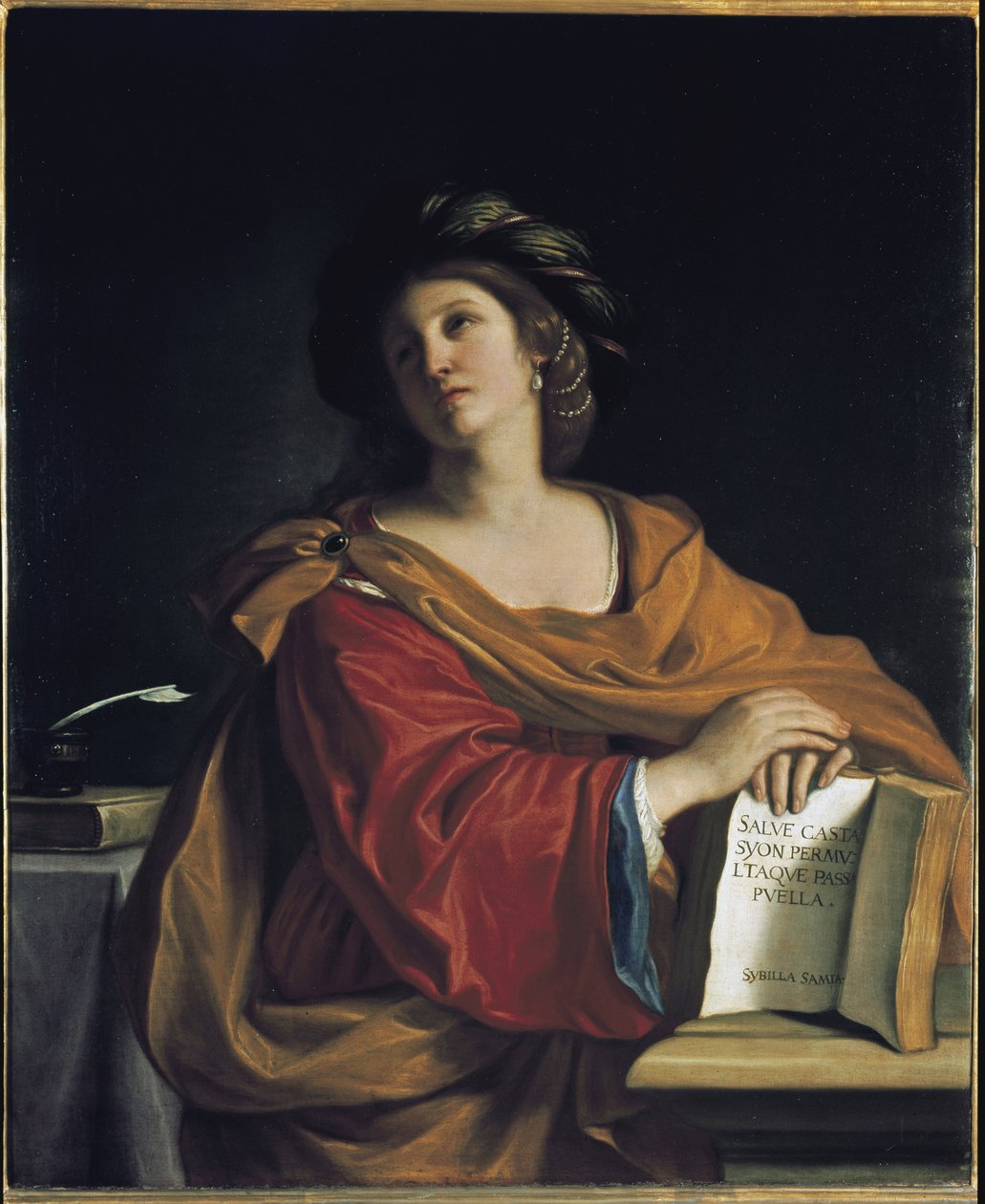 The Samian Sibyl (Samos) - Olaj, vászon alkotó: Guercino