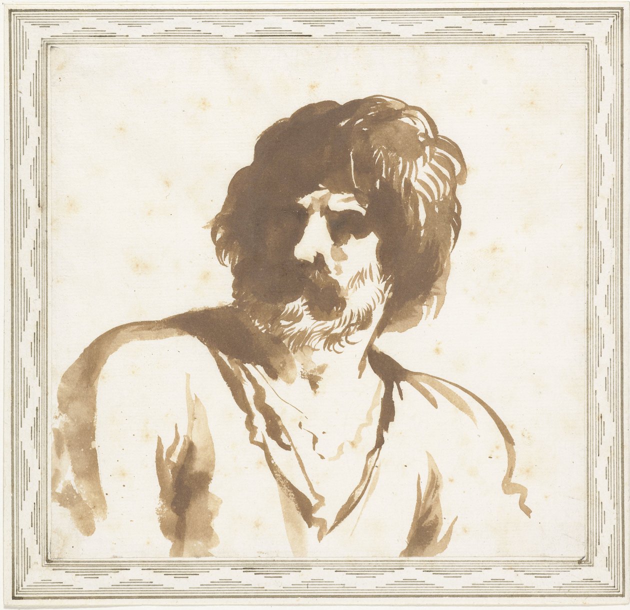Egy férfi mellszobra alkotó: Guercino (attributed to)