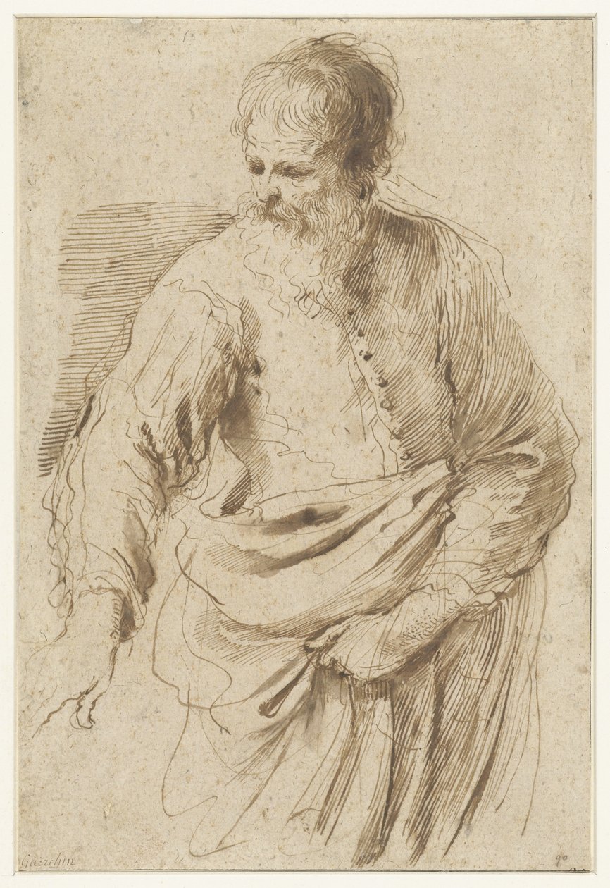 álló öregember alkotó: Guercino (attributed to)