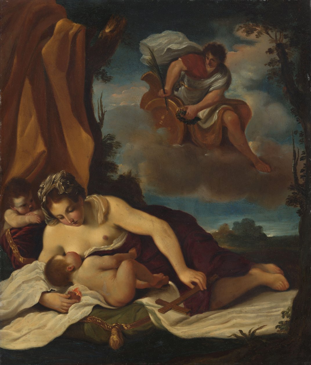 Caritas alkotó: Guercino (copy after)