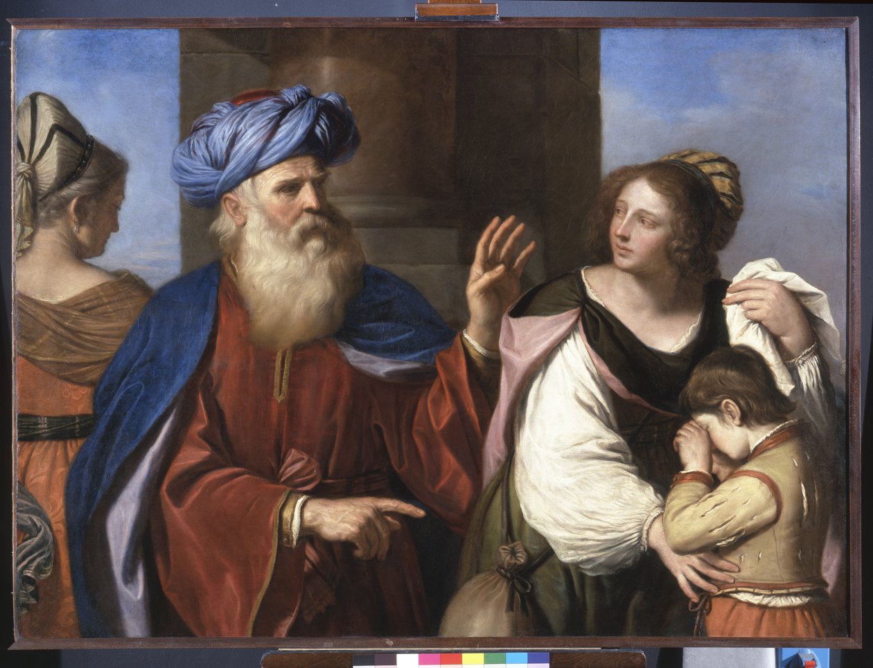 Ábrahám megtagadja Hágárt és Izmaelt, 1657 alkotó: Guercino