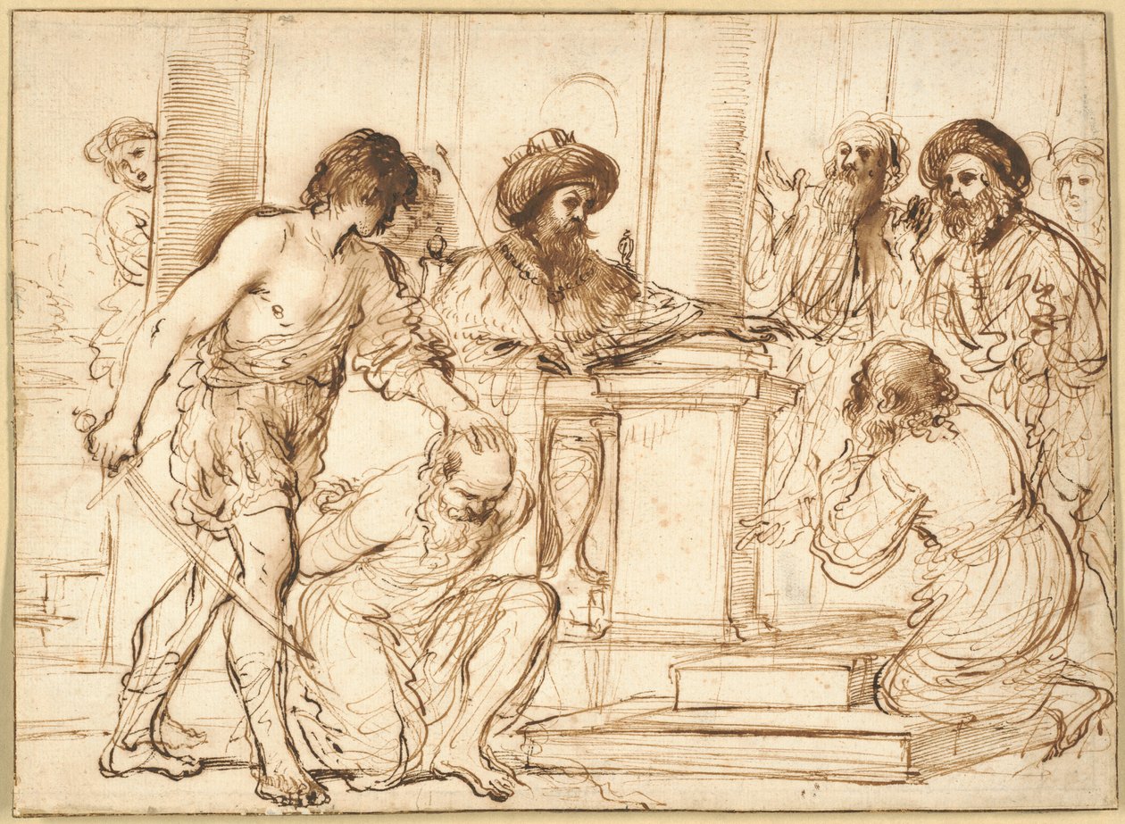 Damon és Pythias alkotó: Guercino