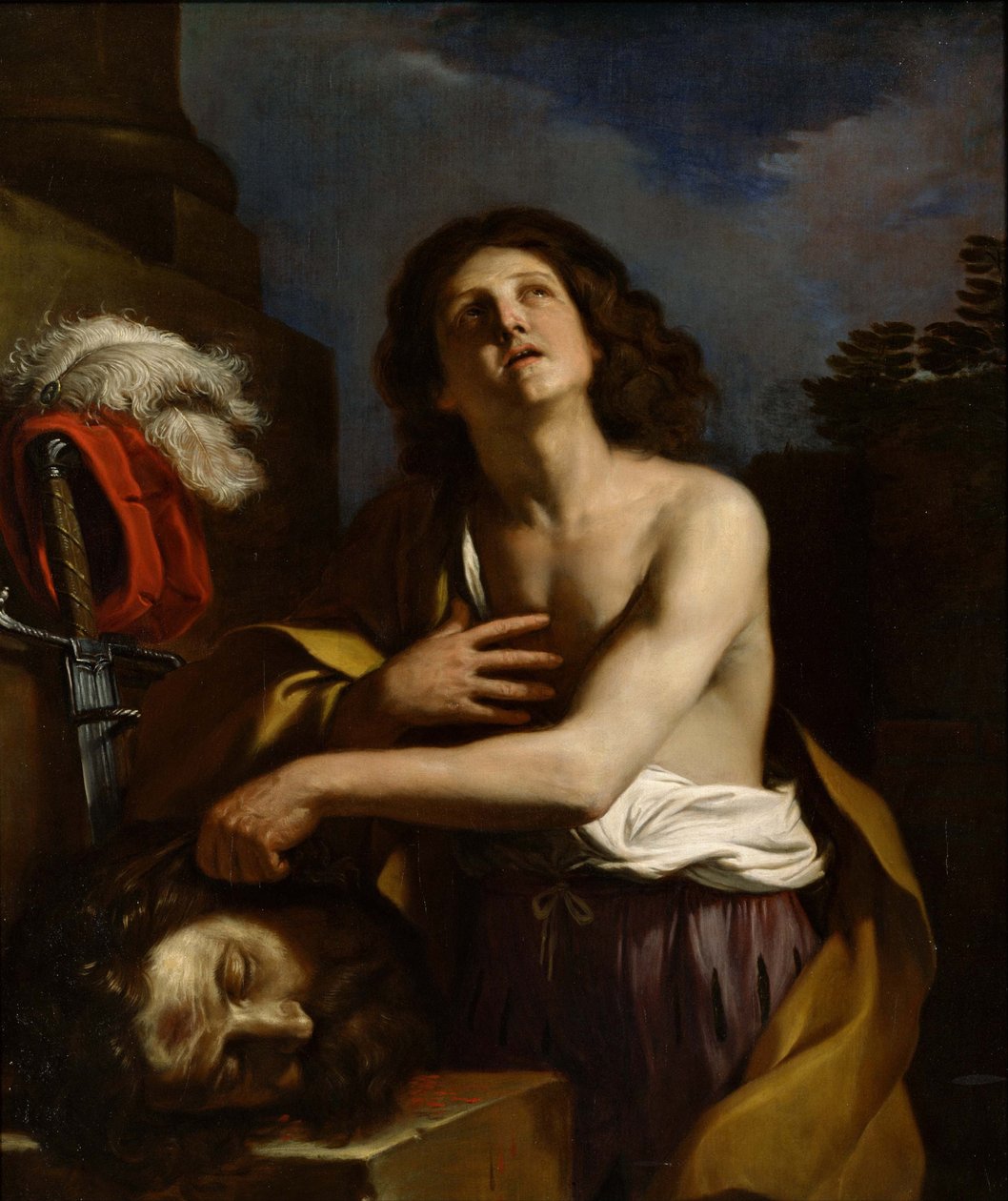 Dávid Góliát fejével, c. 1650 alkotó: Guercino
