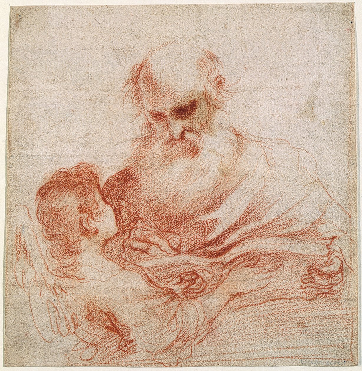Máté evangélista az angyallal alkotó: Guercino