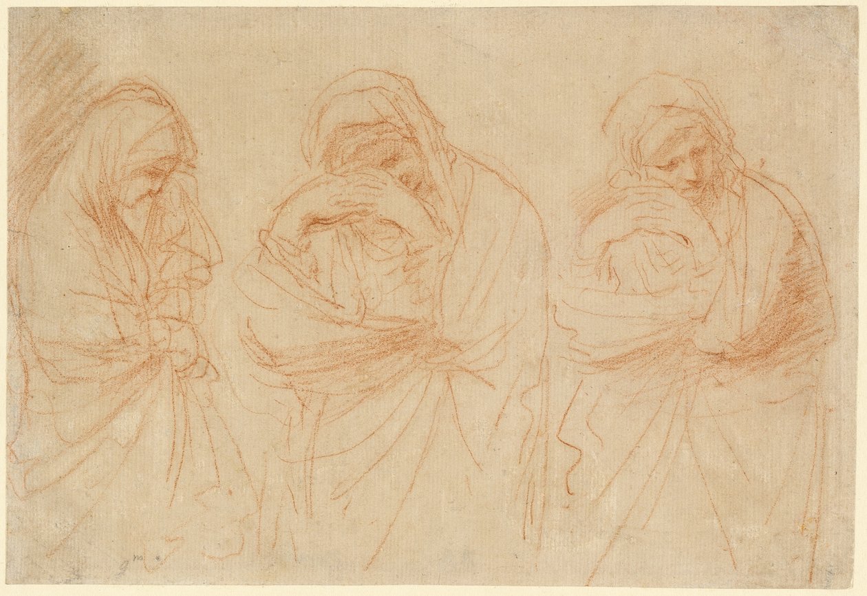 Madonna gyász: Tanulmányok Krisztus síremlékéhez alkotó: Guercino