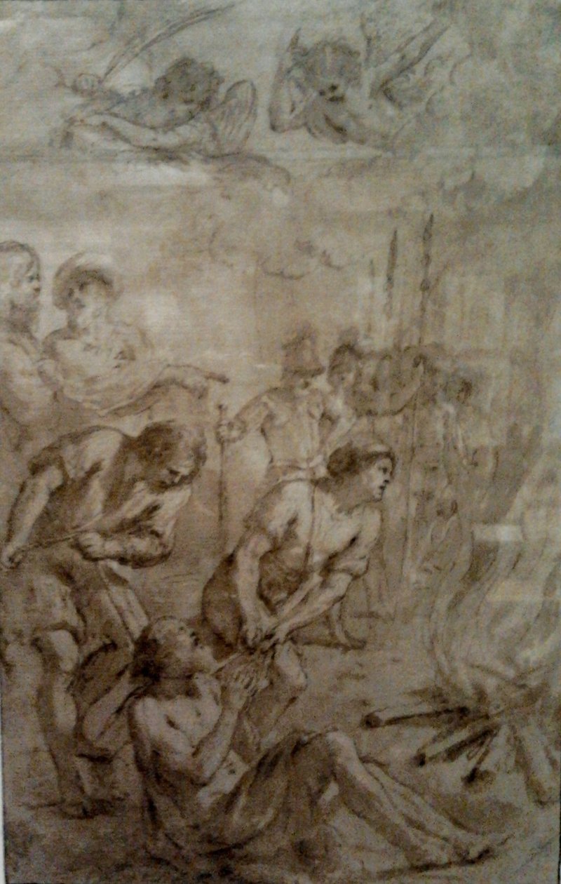 Szent Barnabás mártíromsága. alkotó: Guercino