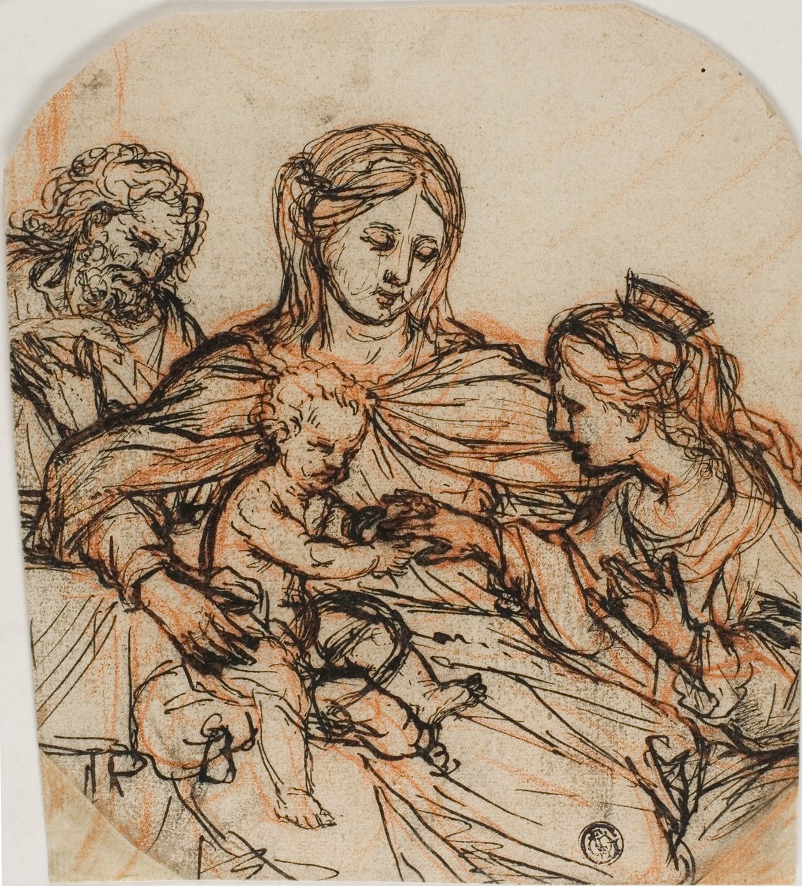 Szent Katalin misztikus házassága alkotó: Guercino