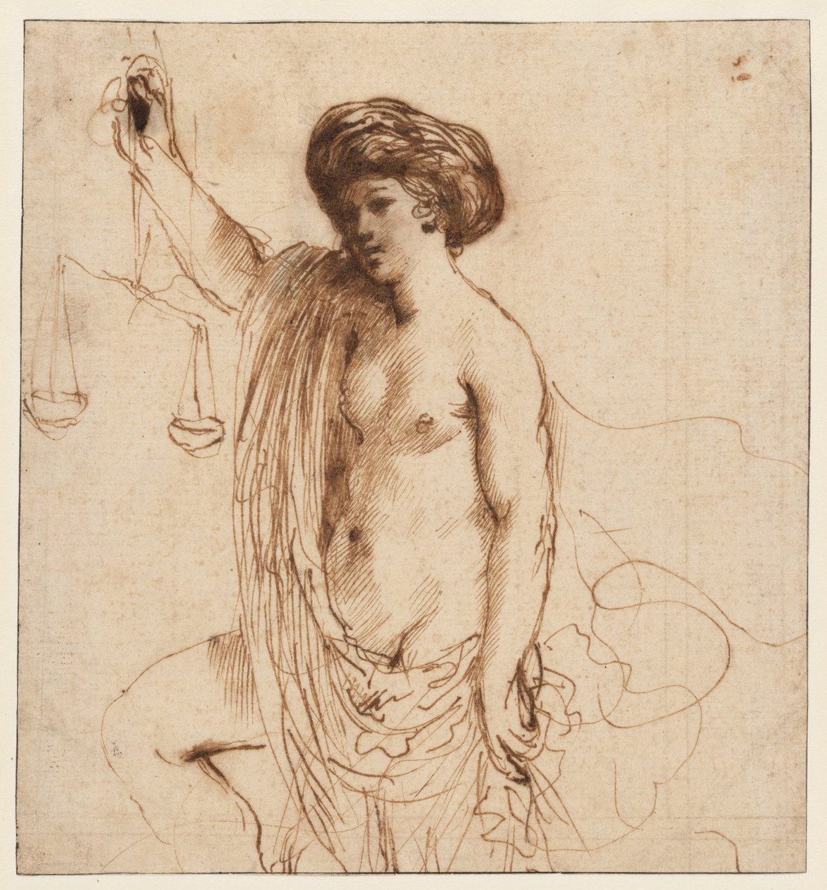 Az igazságosság megszemélyesítése alkotó: Guercino