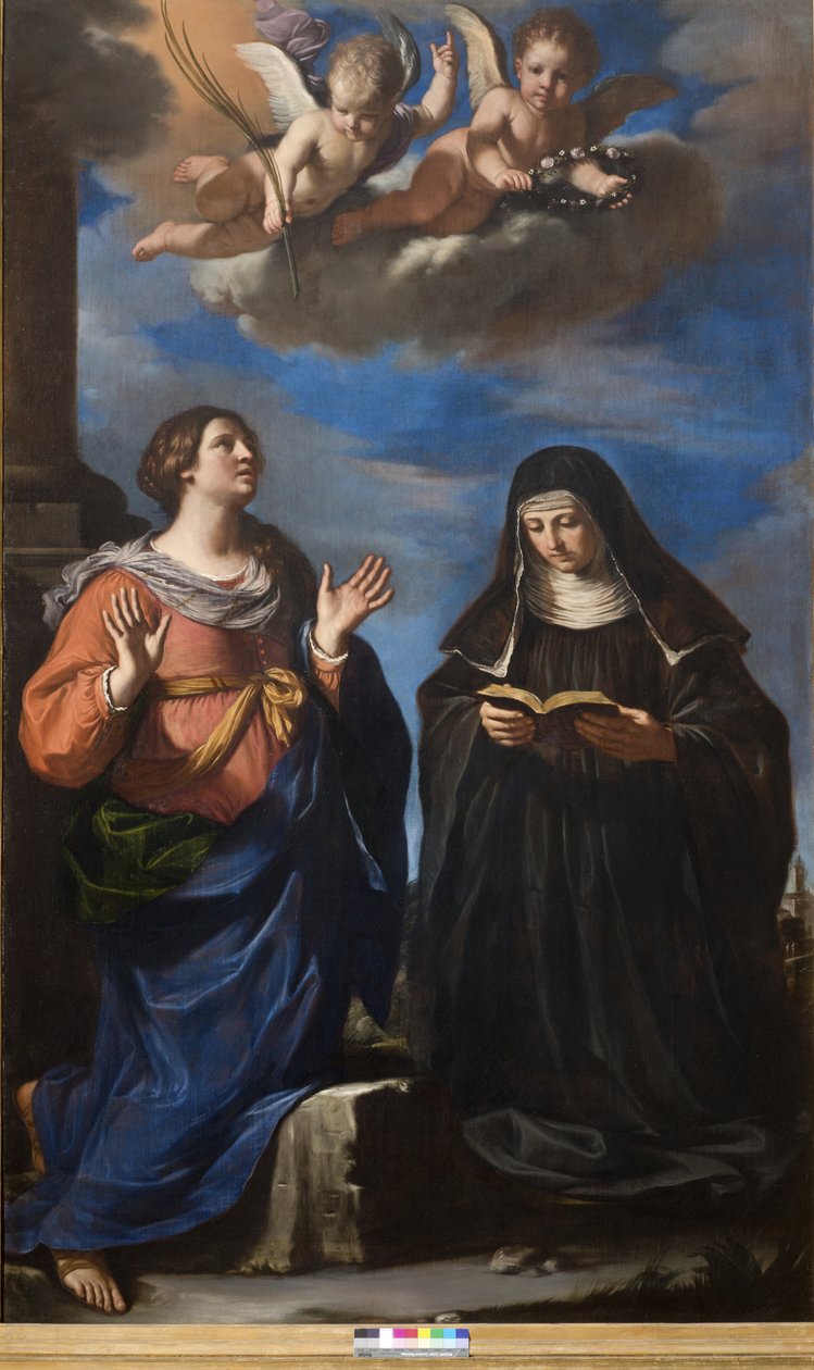 Szent Gertrud és Lukrécia, 1645 alkotó: Guercino