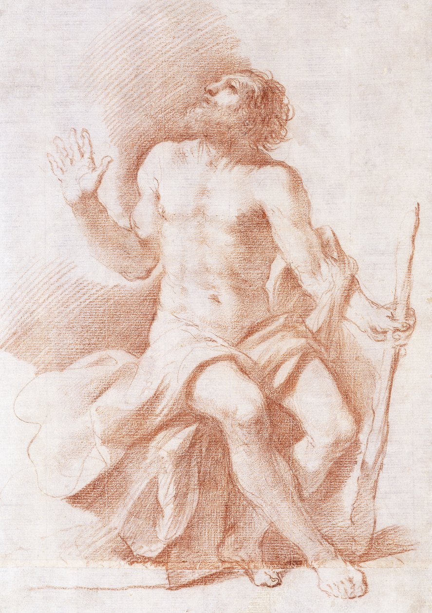 Remete Szent Pál, balra néz és botot tart, 1637-8 alkotó: Guercino