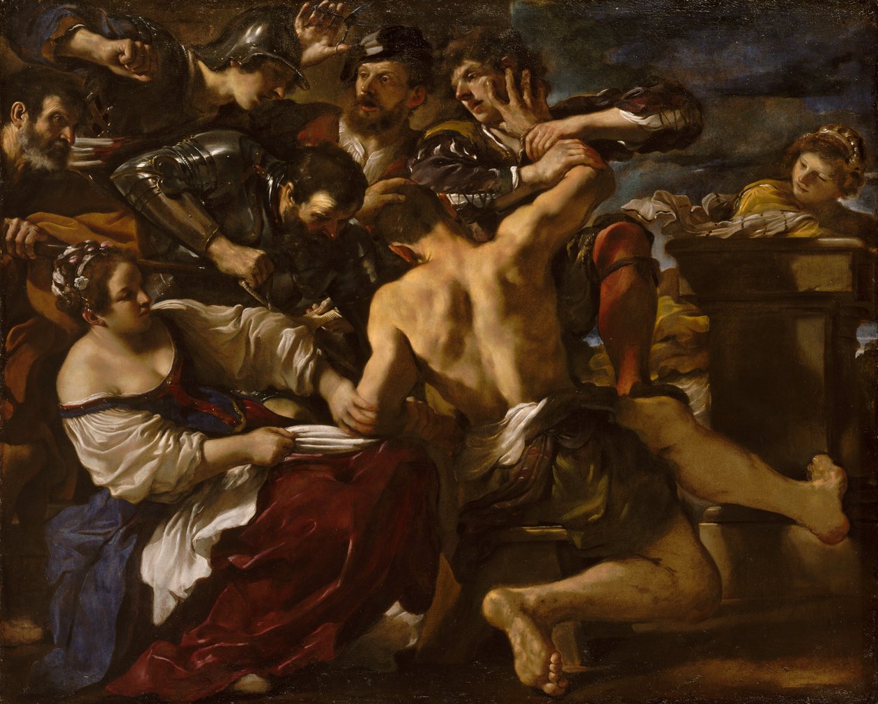 Sámsont a filiszteusok elfogták, 1619. alkotó: Guercino