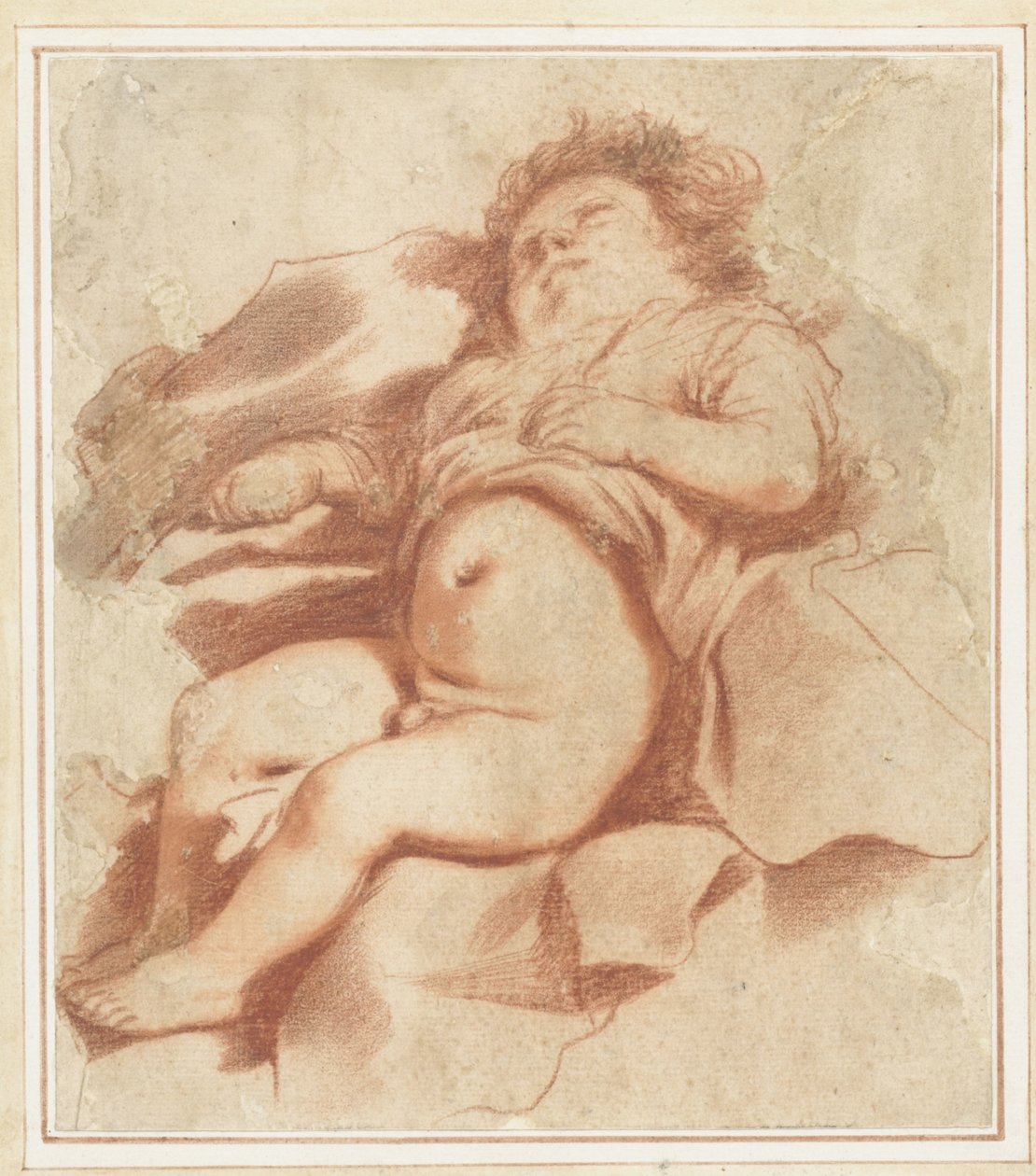 Tanulmány egy alvó gyermekről alkotó: Guercino