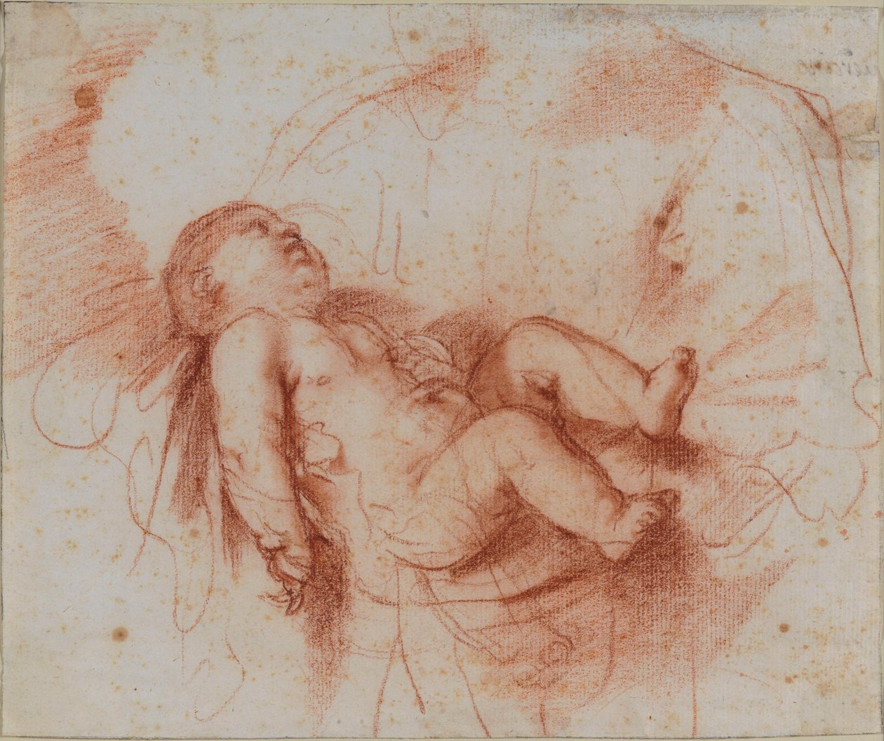 Studie des Jesuskindes, gehalten von Heiligem Simeon alkotó: Guercino
