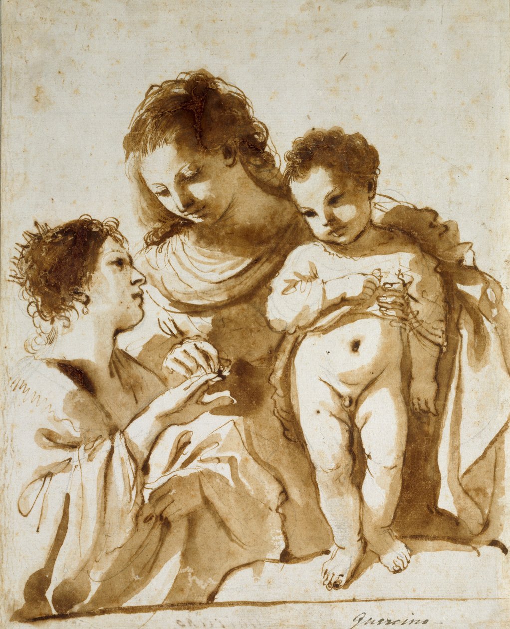 Szent Katalin misztikus házassága, 1618-1619 alkotó: Guercino
