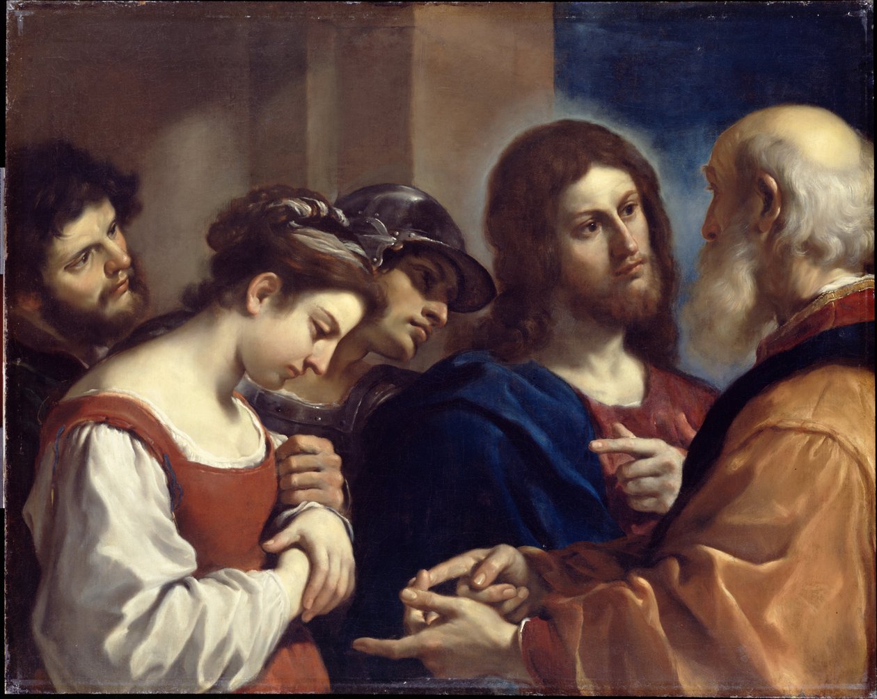 A házasságtörő nő alkotó: Guercino