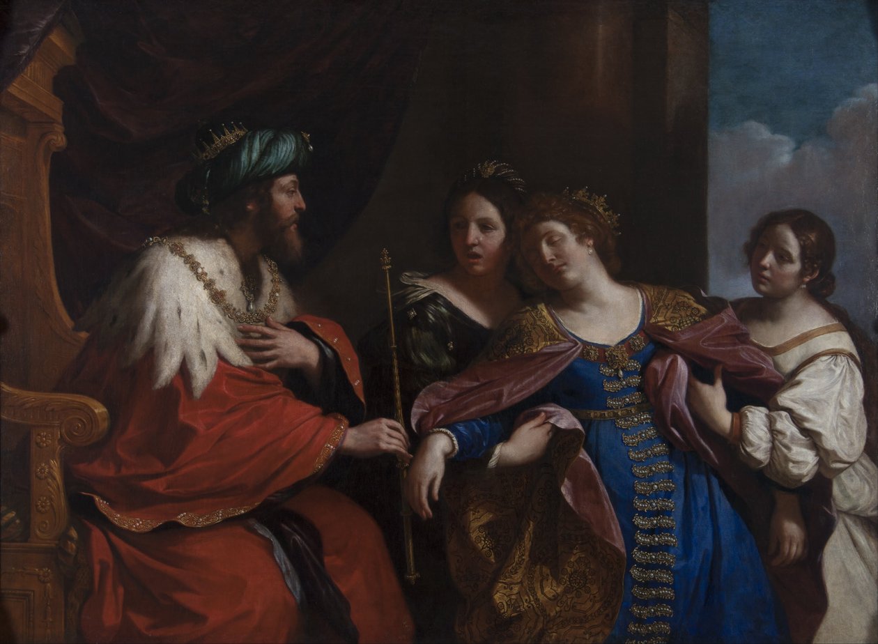 Eszter és Ahasvérus története, 1639 alkotó: Guercino