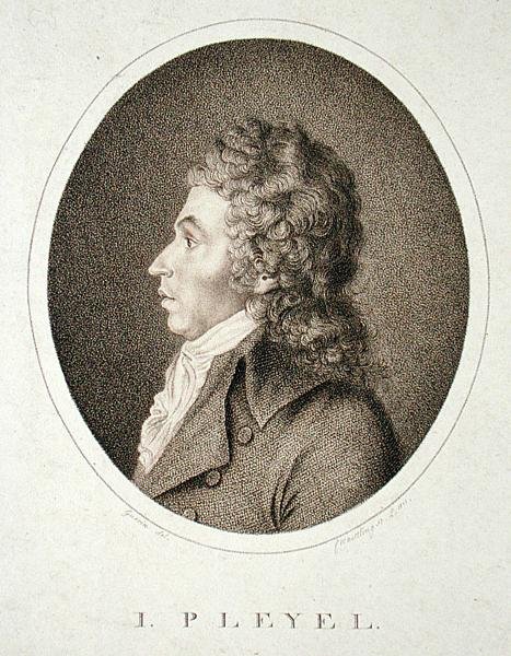 Ignaz Joseph Pleyel (1757-1831) F.W. Nettling metszete. alkotó: Guerin (after)