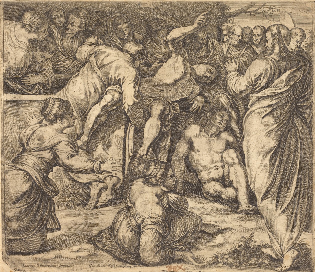 Lázár feltámasztása alkotó: Guglielmo Cortese after Tintoretto