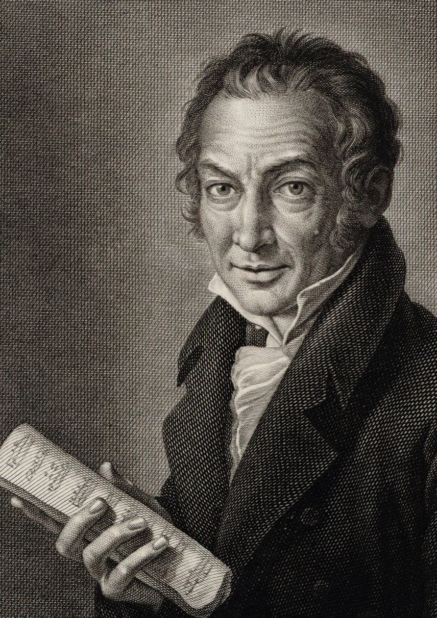 Nicola Antonio Zingarelli zeneszerző portréja 1752-1837, 1816. alkotó: Guglielmo Morghen