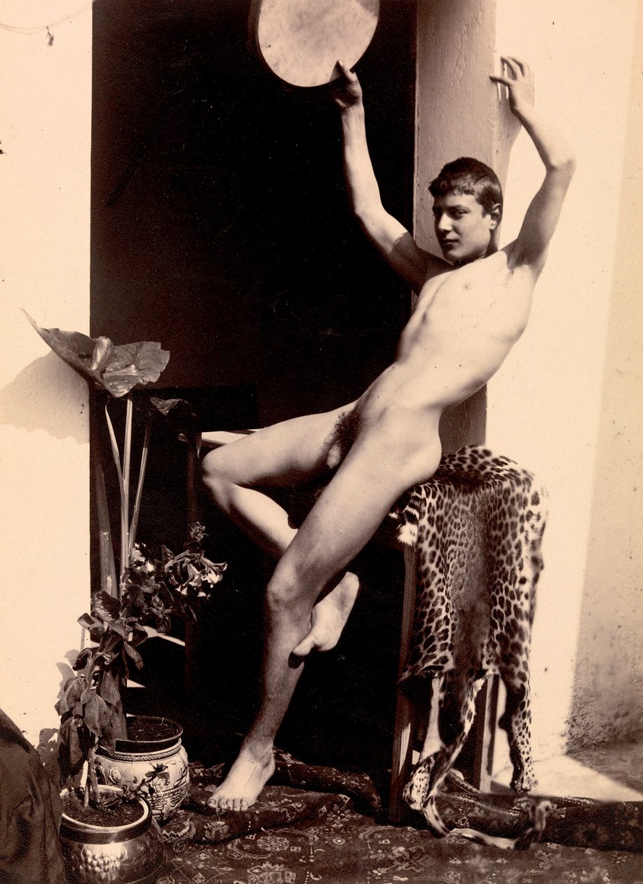 Férfi akt portréja, 1895 körül alkotó: Guglielmo Plüschow