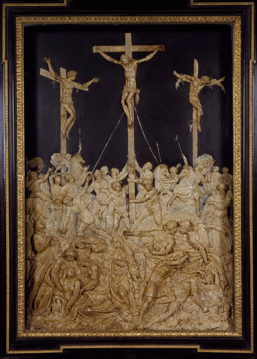 Keresztre feszítés, Guglielmo della Porta (1515-1577), viaszdombormű, Olaszország alkotó: Guglielmo della Porta