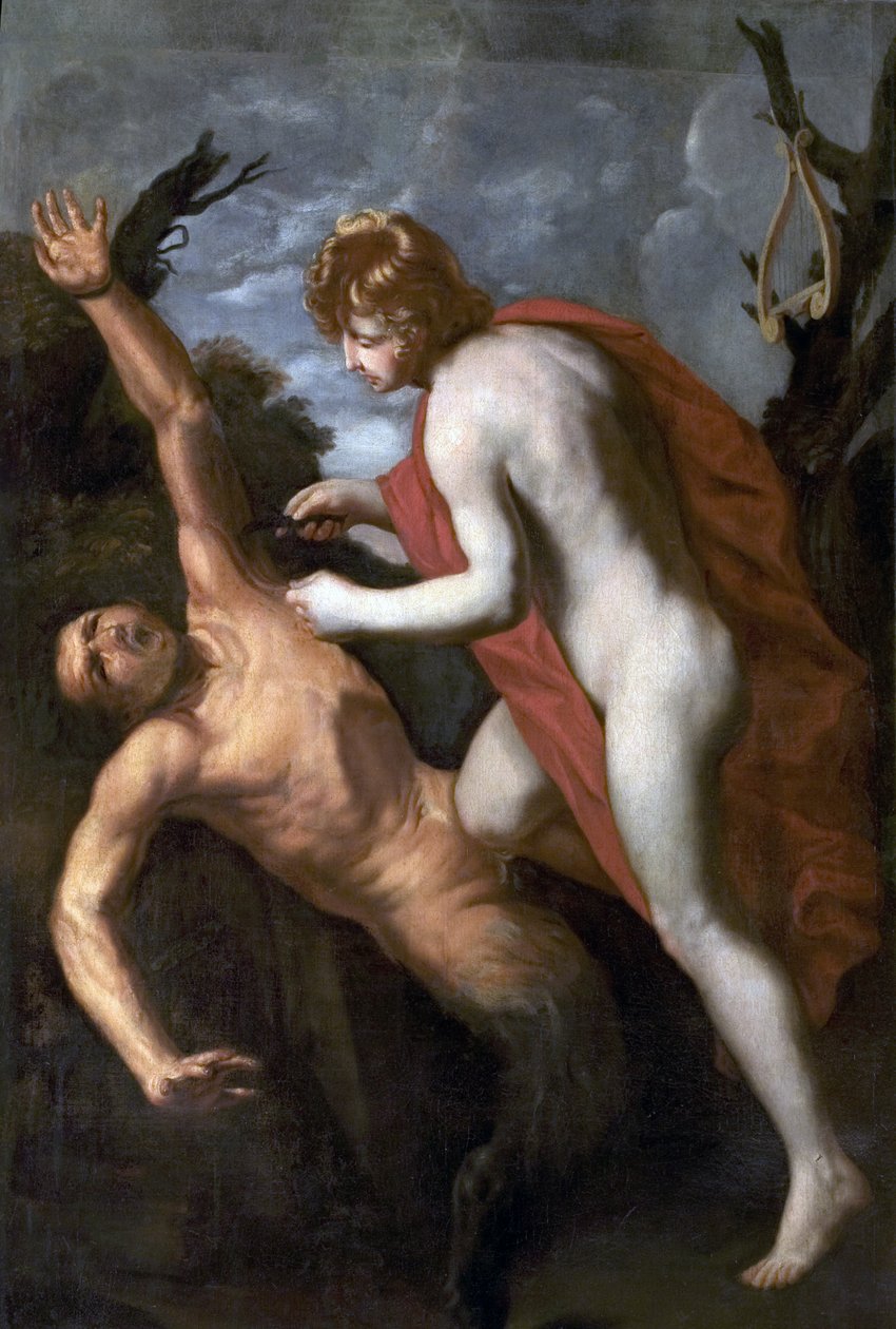 Apollón nyúzott Marsyas alkotó: Guido Reni