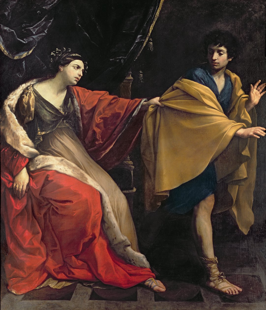 József és Potifár felesége, 1626 körül alkotó: Guido Reni