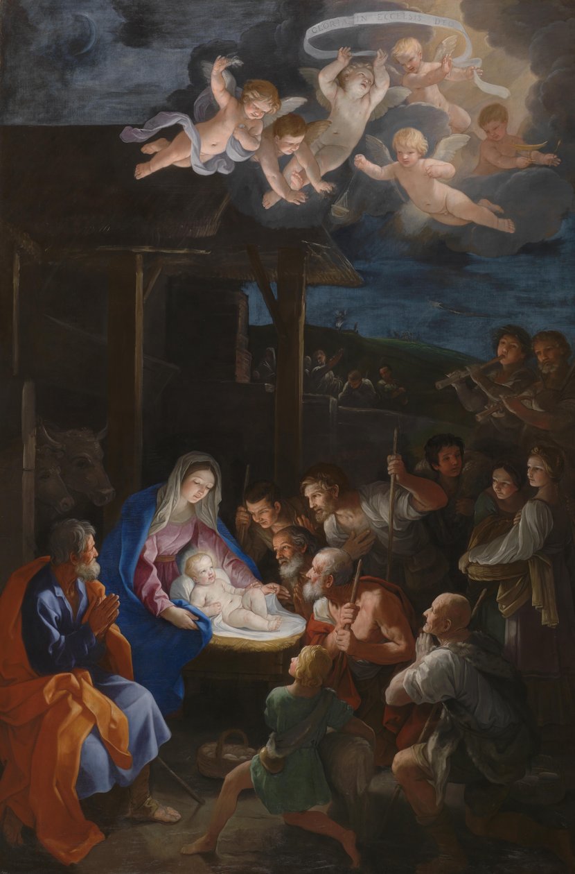 A születés éjjel, 1640 alkotó: Guido Reni
