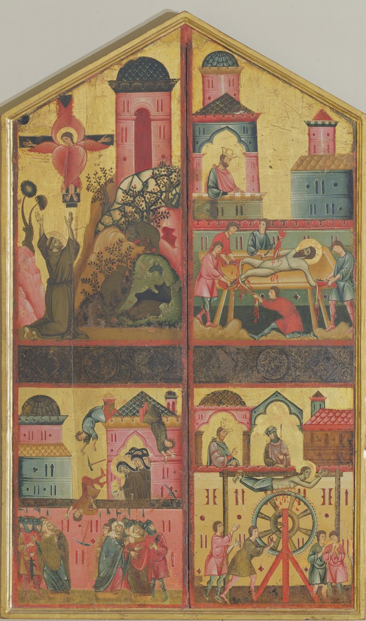 St Claire diptichonja, 1280 körül (tempera és arany a panelen) alkotó: Guido da Siena