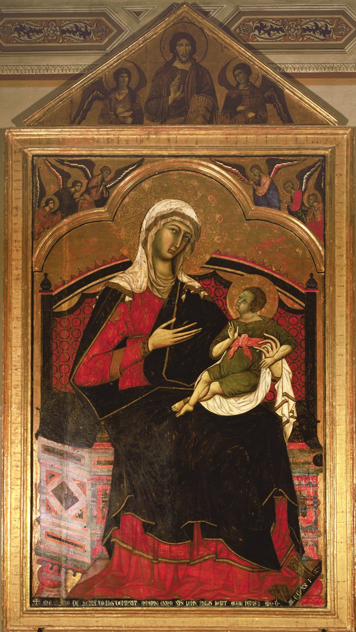 Szűz és gyermek, 1270-es évek (tempera fán) alkotó: Guido da Siena