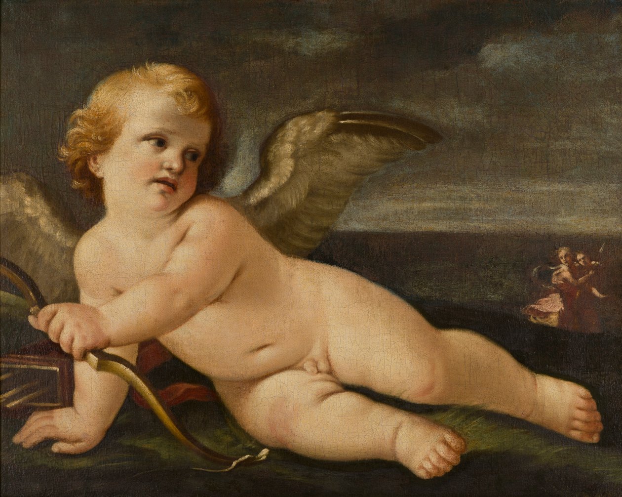 Ámor az íjával, 1595-1642 körül (olaj, vászon) alkotó: Guido (follower of) Reni