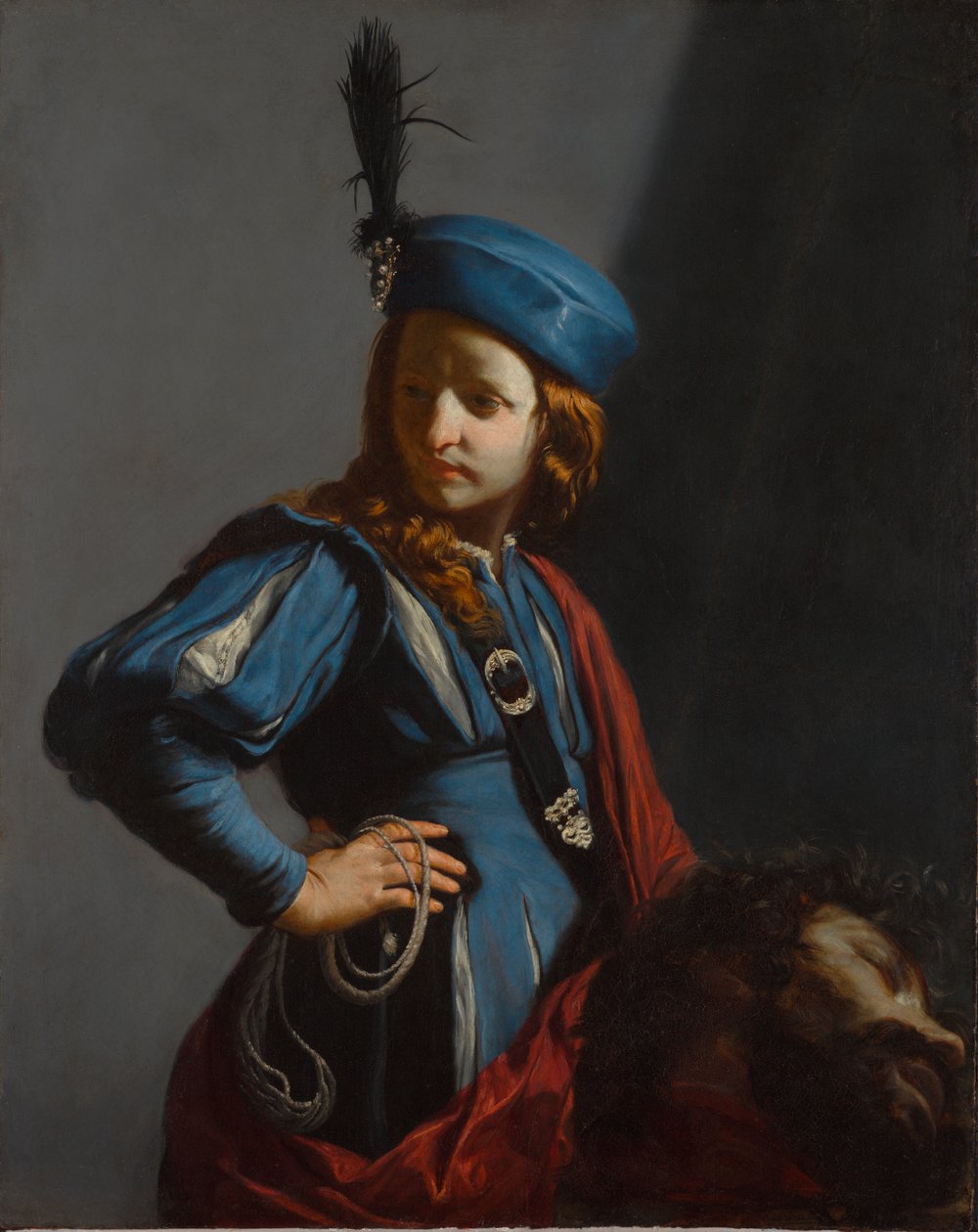 Dávid Góliát fejével, 1645-50 körül alkotó: Guido Cagnacci