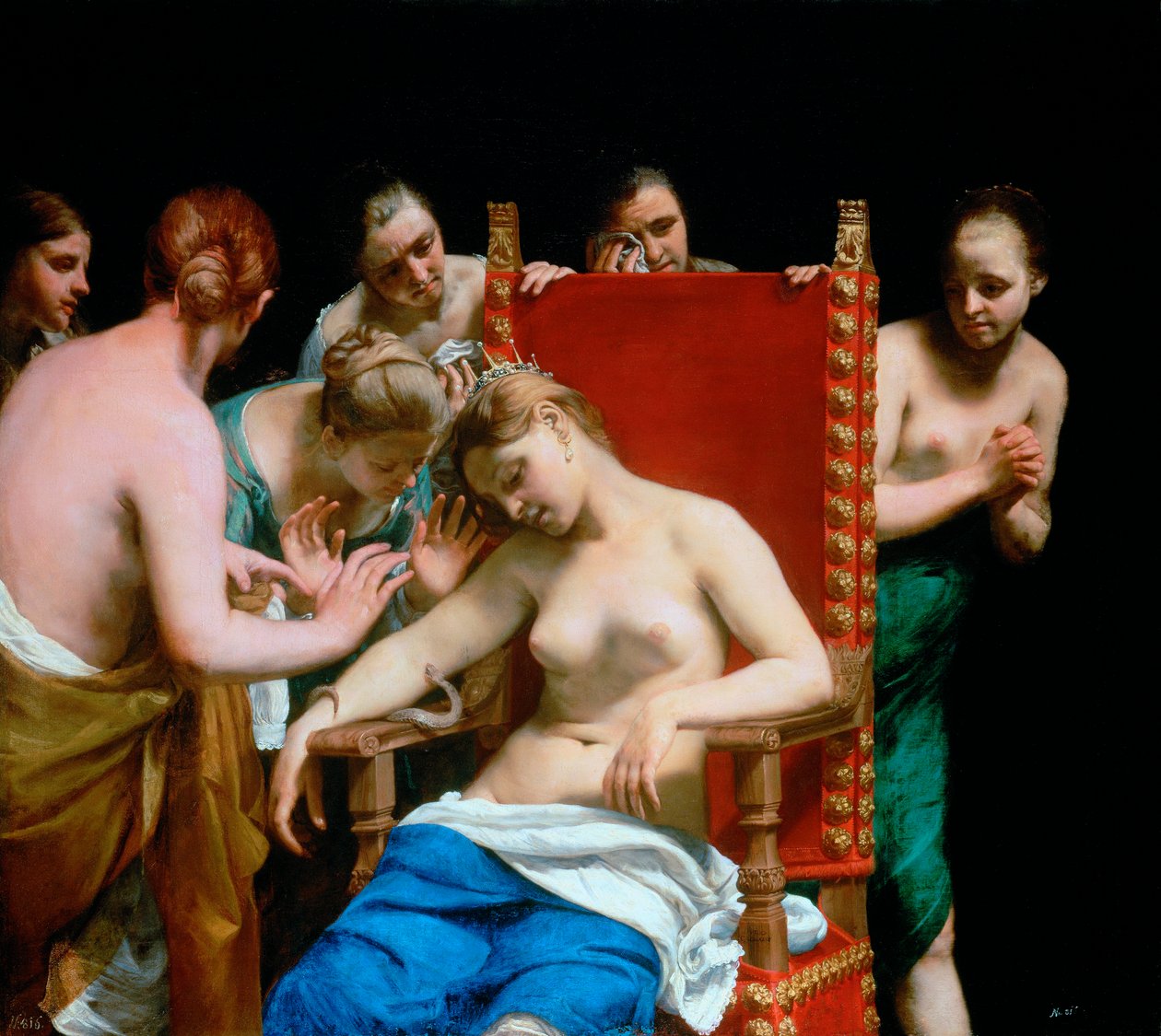Kleopátra halála, 1662 körül alkotó: Guido Canlassi