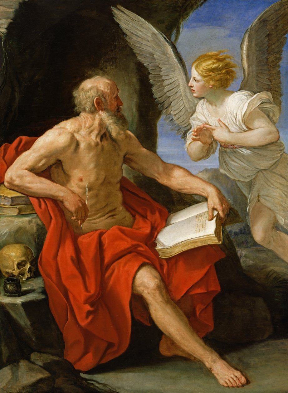 Angyal jelenik meg Szent Jeromosnak, 1640 körül alkotó: Guido Reni