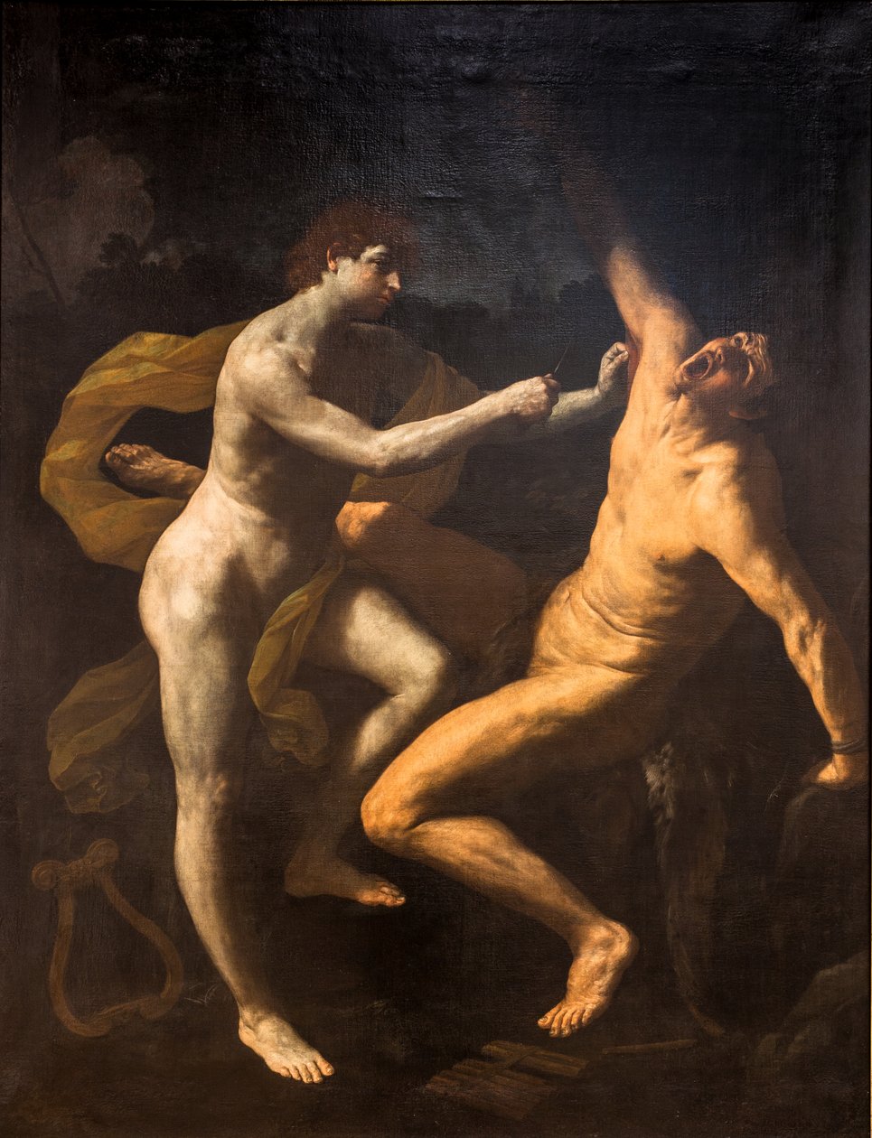 Apolló nyúzza Marsyast,1620-25 (olaj, vászon) alkotó: Guido Reni