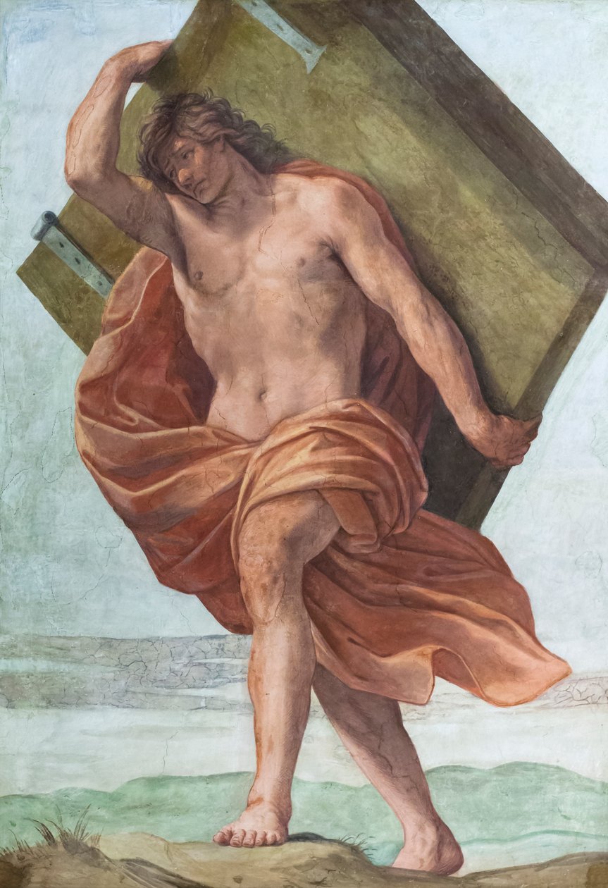 Az Aldobrandini esküvő szobájának mennyezeti freskói, Sámson történeteinek jeleneteit ábrázolva (freskó) alkotó: Guido Reni