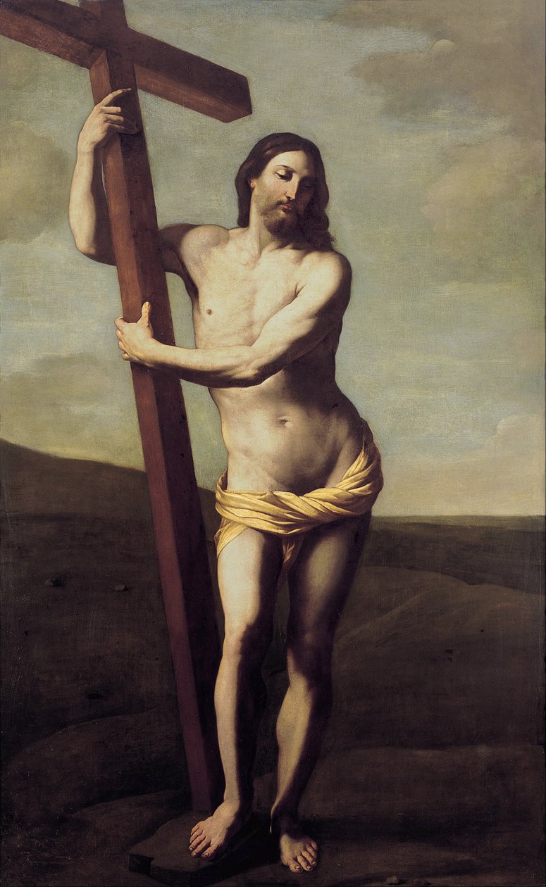 Krisztus átöleli a keresztet alkotó: Guido Reni