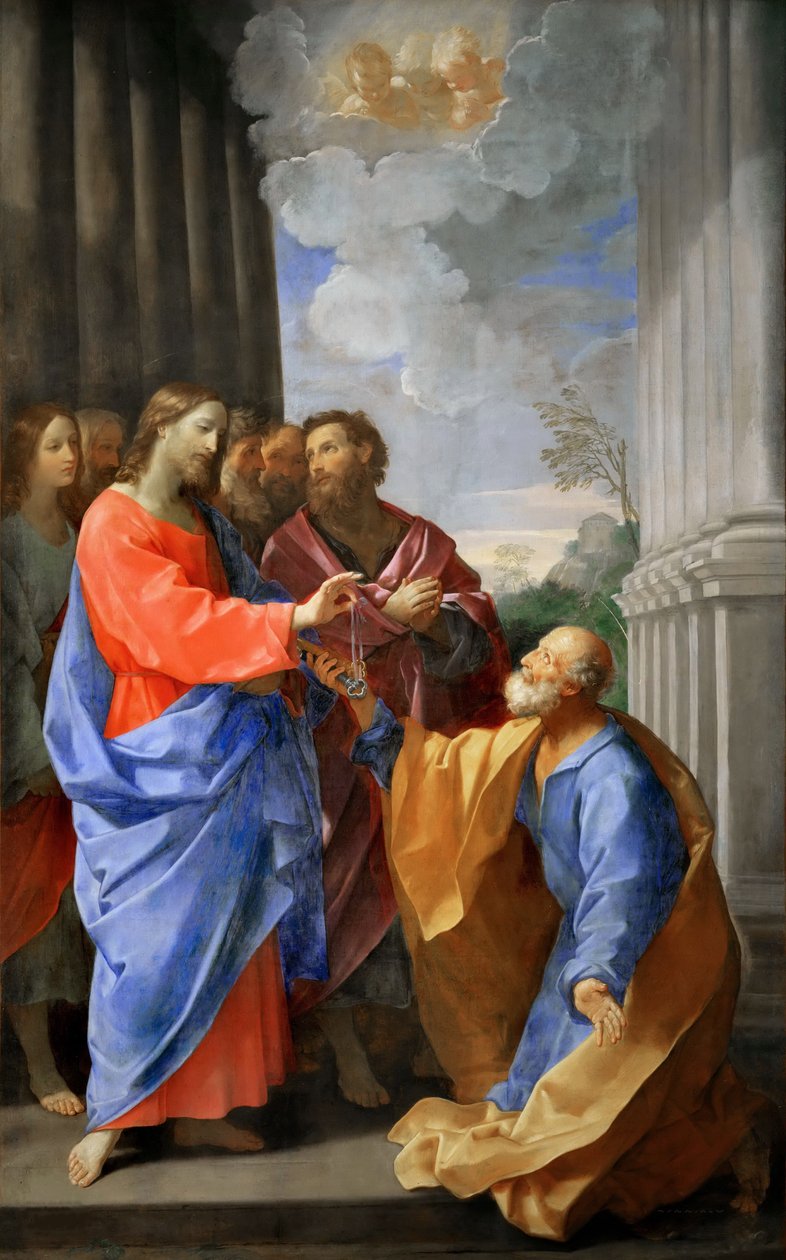 Krisztus átadja a kulcsokat Szent Péternek, c. 1620. alkotó: Guido Reni