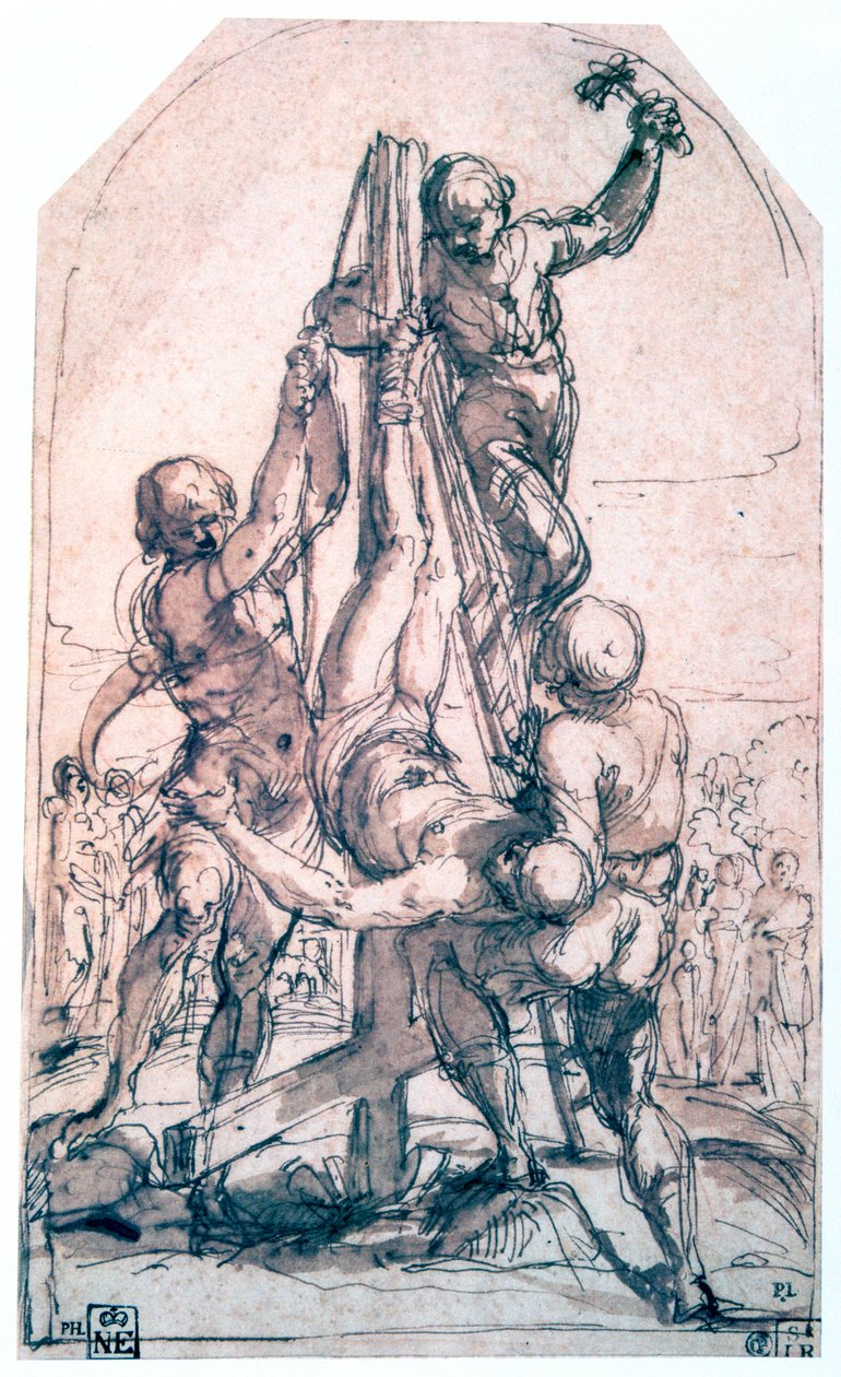 Szent Péter keresztre feszítése, 1600-1642 alkotó: Guido Reni