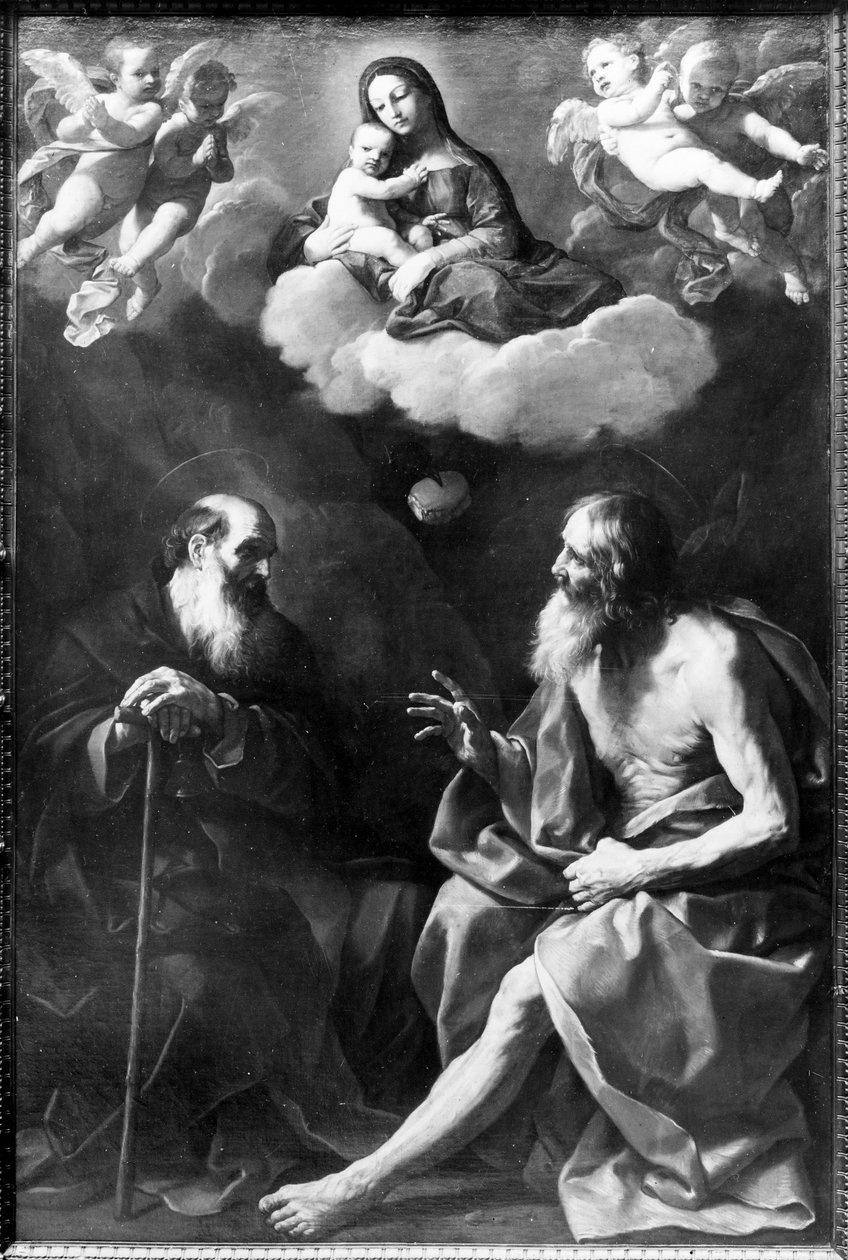 Pál és Antal remeték a sivatagban alkotó: Guido Reni